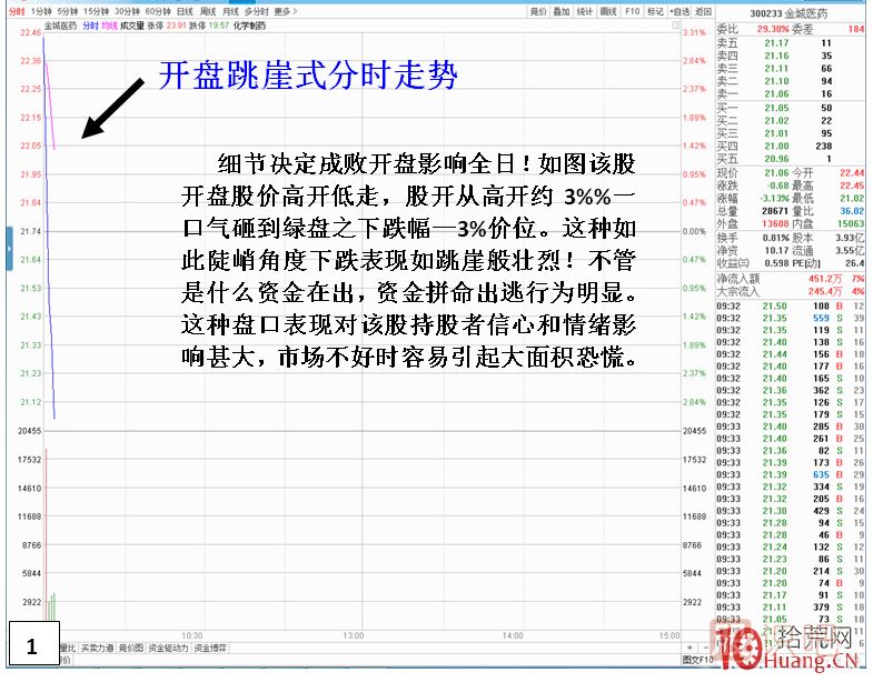 漲停板次日，開盤跳崖式分時(shí)走勢(shì),